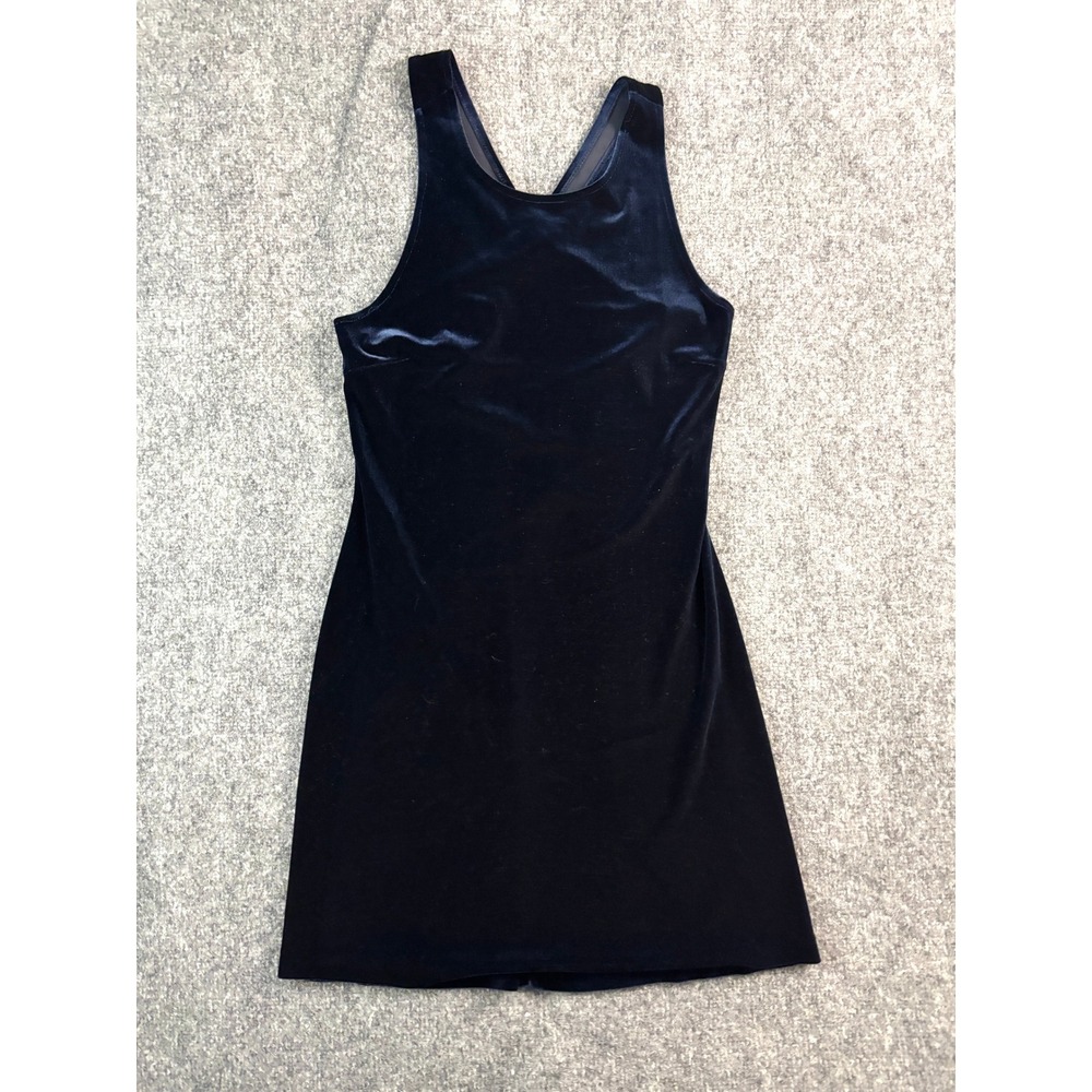 Marian & Maral Navy Blue Velvet Cocktail Party Dress Sleeveless Shift Small
